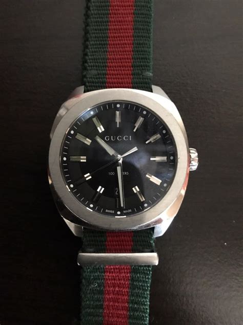 buy leather gucci green red band|saks gucci watch bands.